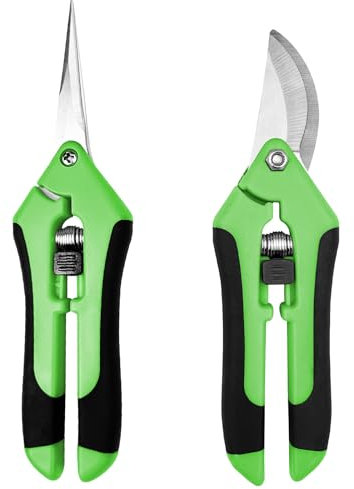 Chiluxendo 2 Stücke Gartenschere Klein, Rosenschere Profi, Pflanzenschere Rosen, Blumenschere Gartenscheren, Gartenscheere Feinschnitt, Schere Garten, Rosenscheren, Pruning Shears, Kleine Astschere