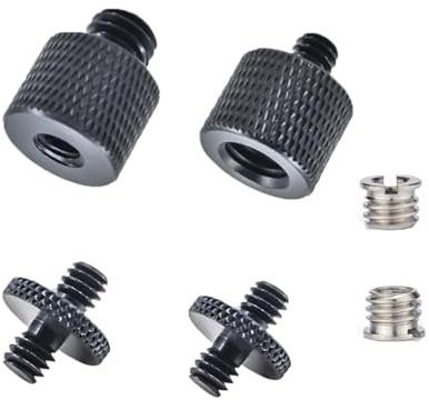 SIGANDG Stativ Adapter,Kamera-Schrauben,1/4 Zoll auf 3/8 Zoll Innengewinde,3/8 Zoll Außengewinde auf 1/4 Zoll Innengewinde,1/4 Zoll auf 1/4 Zoll Gewindeadapter,für Kamera,Mikrofonstativ,GoPro-Stativ