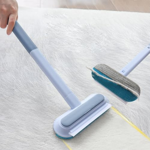 Balai multifonction réutilisable pour enlever les poils de chat et de chien avec poignée pour tapis, tapis, canapé, carrelage fenêtre - Outil facile à nettoyer