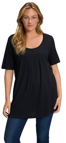 Ulla Popken Damen große Größen Übergrößen Plus Size Bügel-BH, Blütenspitze, Vollspitze schwarz 115C 727062100-115C