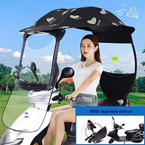 Regenschutz für Elektromobile, Motorrad-Regenschutz, wasserdichter Regenschirm, Überdachung für elektrische Motorräder, komplett geschlossener Regenschirm für Elektromobile, Sonnenschutz und Regensc
