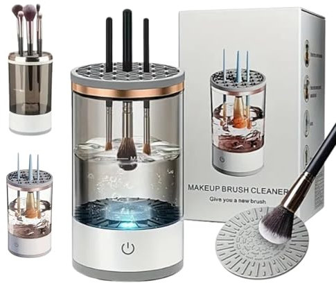 LITTLE CLASSIC USB Rechargeable Electric Makeup Brush Cleaner, Suitable For All Brush Types And 2 Modes For Handheld And Automatic Cleaning Ideal for Travel and Home Use- (BOX SET)