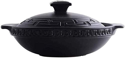 Pentola da cucina, zuppa, casseruola per arrostire ciotola in pietra di ceramica di alta qualità con coperchio, utilizzata per cucinare pentole calde in pietra bibimbap e zuppa, pentola di riso - 2,6