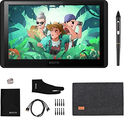 LCD -grafik Ritning Tablett Monitor 11.6inch IPS HD -skärm Vivid Color Digital Ritning Pad Pressure Sentitive Pen for Drawing, Writing, Design
