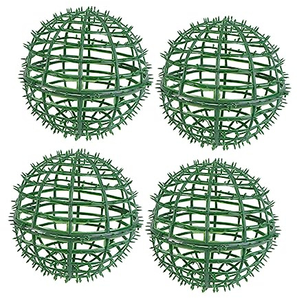 SOLUSTRE 4pcs Boxwood Topiary Ball Frame Sturdy Flower Arrangement Shelf for Woodland Nursery Decor Easy Installation Long Lasting Use
