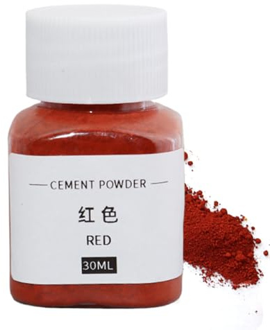Cement Performance - Iron Oxide Powder Pigment, 30 ml Shades for Concrete, Plaster, Lime, Clay, Decorative Wall Paint Dye, Artistic Colour for Floor Tile , Durable Mixing Binding Medium