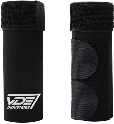 Universal Motorcycle Fork Seal Protectors - 6” Black Neoprene Sleeve with Velcro Fit - Compatible with 37-50 mm Forks