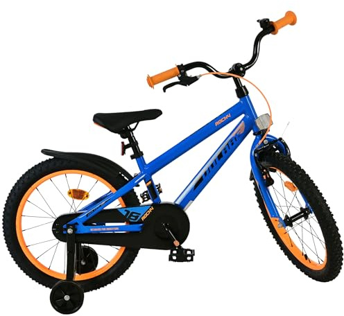Volare Rocky Kinderrad Jungen, 12-14-16-18 Zoll, 3-7 Jahre | Handbremse & Rücktrittbremse, Abnehmbare Stützräder, Kettenschutz, Reflektoren, Verstellbarer Sattel, Klingel