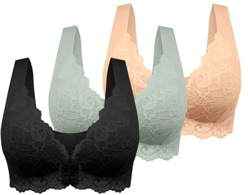 Cocila Confezione da 3 Reggiseni da Donna Senza Ferretto, Sottile Estivo Ice Comfort Top Donna Reggiseno Schiena Scoperta Tezenis Morbido di Base per Grandi Taglie Forti (A, L)