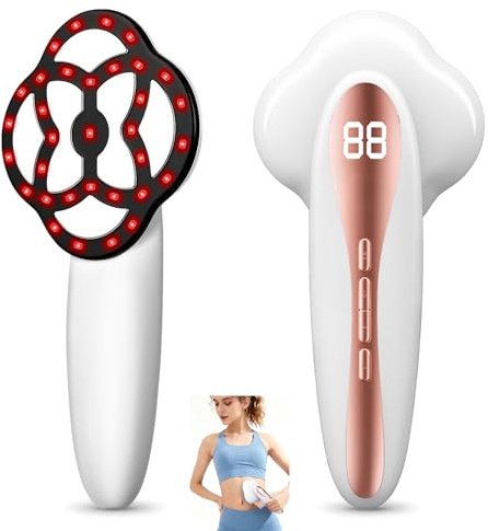 Masajeador Anticelulítico Reductor, Masajeador Celulitis Eléctrico Portátil, 3 Modos, 15 Niveles con Calor, Aparato de Tensado de Piel y Anticelulítico para Abdomen, Brazos, Piernas, Espalda y Glúteos