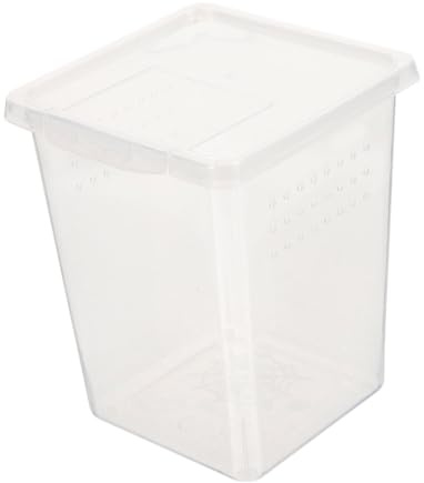 INOOMP Reptilien Futterbehälter Kunststoff Transparent Verschleißfestes Terrarium Gehege für Kleine Spinnen und Insekten Zuchtbox für Reptilien und Amphibien