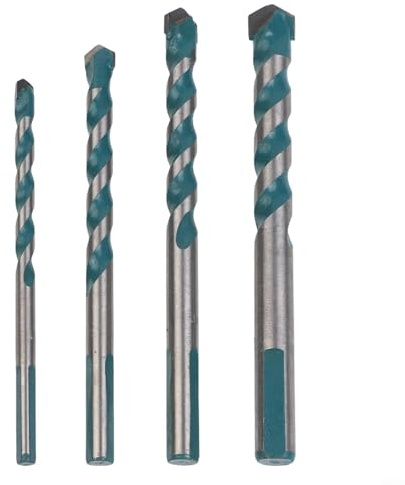 Broca de carburo para mampostería de 6-12 mm para vidrio, metal, azulejos, hormigón, ladrillo y madera con diseño multiusos y fuerte resistencia al desgaste