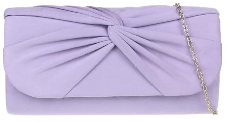 Girly Handbags Bolso de mano de gamuza sintética para mujer, Lila, W 26, H 13, D 5.5 cm (W 10.2, H 5.2, D 2.2 inches)