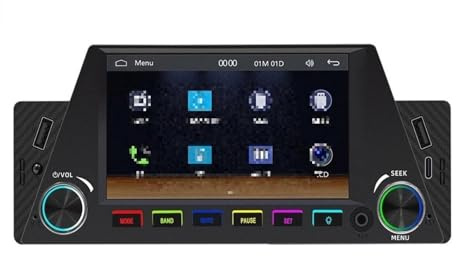 sistema di navigazione video per la riproduzione di auto Autoradio stereo 1 DIN con lettore video multimediale FM e telecamera 8LED per CarPlay