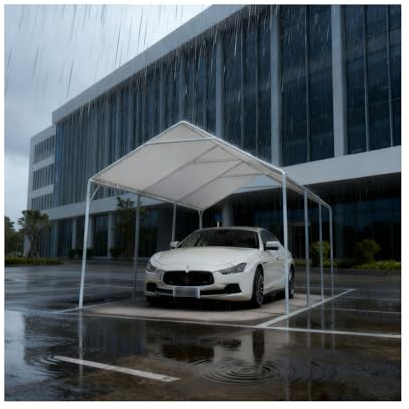Abri De Voiture Extérieur Résistant À l'eau, Robuste Et Doté d'une Structure Métallique, pour Voitures, Camping-Cars, Camions, SUV Et Tracteurs(9x9.8ft)