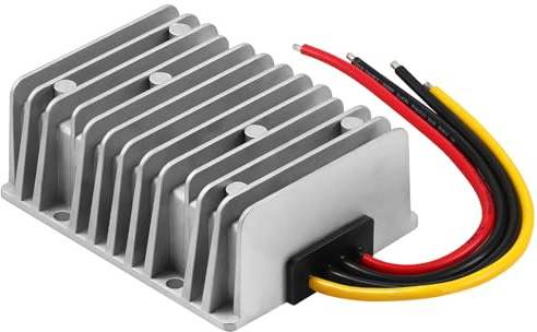 yeeplant Convertitore cc/cc 20 A ad alta potenza, 12 V a 24 V, cassa in lega di alluminio, tensione di ingresso ampia, protezione da sovracorrente e sovraccarico, per sistemi a led automotive e