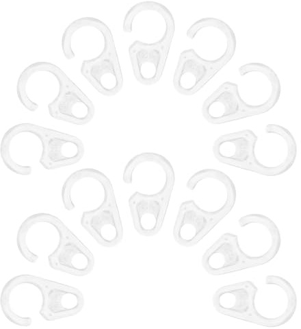 OUNONA Anillos para Cortinas de Plástico Transparentes, Ganchos Flexibles Pequeños, Paquete de 30 Unidades, Compatibles Anillos de Metal y Madera, Ideales para Decoración y Uso