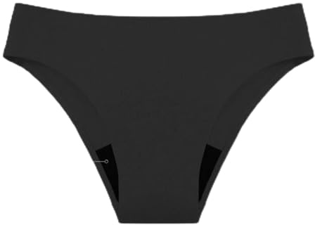 LKRSEEF Bikini Menstrual Mujer Baño Bañador Menstrual Bragas Menstruales Braguita Talla Grande Braga Alta Playa Negro S