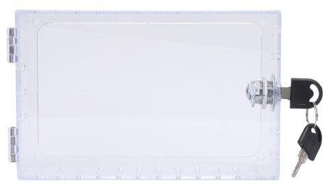 SUNGOOYUE Clear Thermostat Lock Box, Acrylic Thermostat Guard with 4 Side Ventilation, Key Lock Cover 7.3 X 4.7 X 2.2 in for Home Office School Hotel Apartment