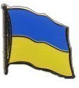 Flaggenfritze Flaggen-Pin/Anstecker Ukraine vergoldet