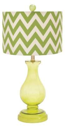 Deco 79 Glass Decanter Table Lamp, 26-Inch, Green