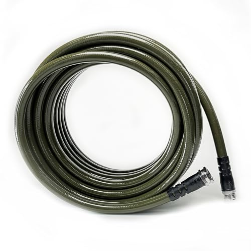 Water Right Polyurethane Garden Hose | 25 Foot | Made in USA | Maximum Flow | 5/8” Inner Diameter | Drinking Water Safe | Lead, BPA & Phthalate-Free | Olive | 300 PSI Burst Pressure