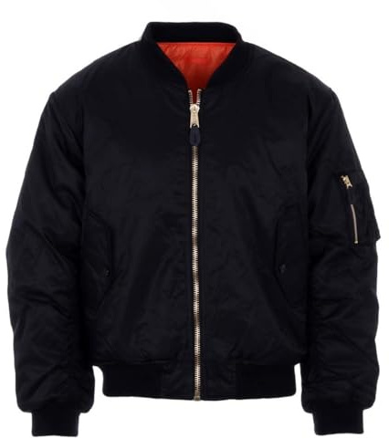 Fostex Garments, Bomber MA-1 Militare Originale USA (M, Nero)