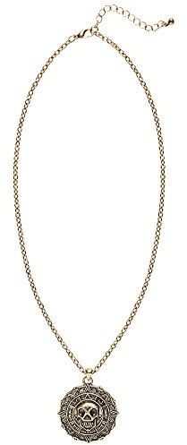 W WIDMANN MILANO Party Fashion 46747 - Halskette mit Totenkopfkompass, Schmuck, Halsband, Pirat, Karneval, Mottoparty