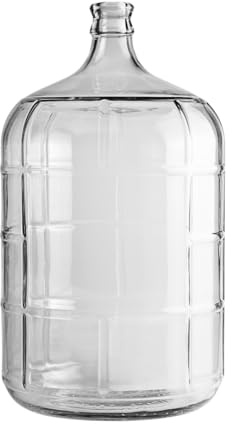 FastRack 5 Gallon Italian Glass Carboy | Clear Fermenter for Wine & Beer | For Home Brewing, Fermentation Jar & Storage | Durable Wine Fermenting Jug | #7 Stopper NOT INCLUDED