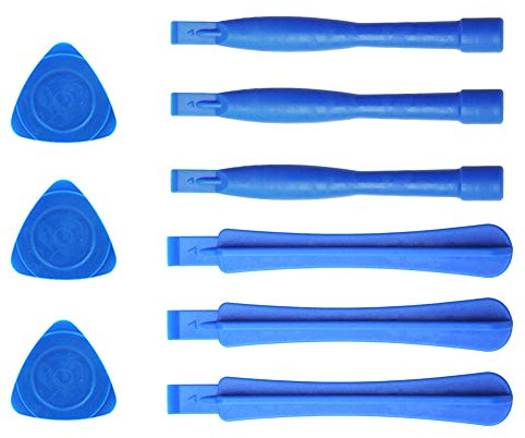 9Pcs Laptop Opening Tools Kit Nylon Pry Spudger and Triangle Guitar Picks for Cell Phone Screen Removal Cover Opener