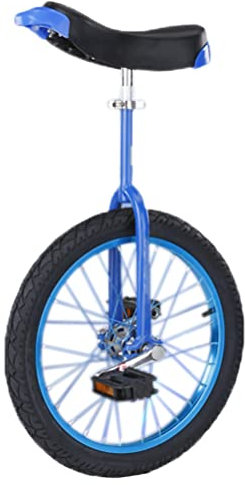 HXFENA Einrad,Einstellbare Balance Radfahren Roller Zirkusrad Jugend Adult Wheel Trainer ÜBung Einrad Fahrrad Aluminiumlegierung Felge / 24 Inches/Blue