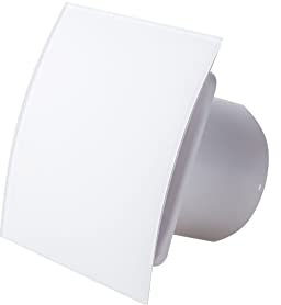 Awenta Ventilatore da parete con sistema Silent Escudo in vetro smerigliato 100 T con riavvolgimento