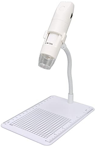 Kabelloses Digitalmikroskop, 50x 1000x WiFi USB Handzoom Vergrößerung, 1080P 8 LED HD Taschenmikroskopkamera, Kompatibel mit , in Weiß