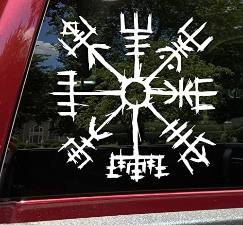 myrockshirt Viking-Compass-Wikinger Kompass 20 cm Vegvisir-Way Aufkleber Sticker Autoaufkleber nordischen Mythologie Wikinger