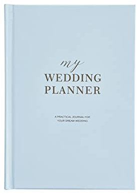 BIGWHEAT88 Hochzeitsplaner & Organisator Notizbuch, Liniertes Notizbuch für EIN Perfektes Verlobungsgeschenk für Zukünftige Paare,Blue,A5(210 * 150mm)
