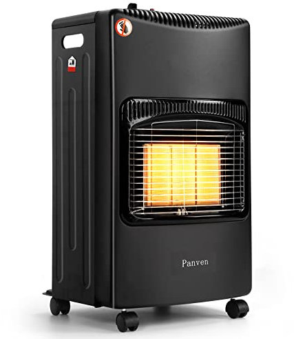 Panven Calentador de propano para patio, calentadores infrarrojos de gas portátiles de 18,000 BTU para uso en exteriores, adecuado para propano de 20 libras, 30 libras