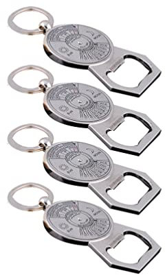 FOMIYES 4pezzi Portachiavi Apribottiglie in Materiale Resistente Portachiavi Pratici Per Chiave Borsa o Zaino Piccolo Regalo Unisex