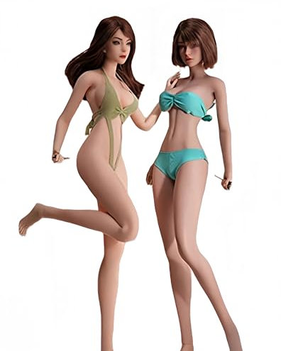 HiPlay TBLeague Seamless Action Figure Tall and Slender Body Type Large Bust 1:6 Scale S51B(Suntan,Without Head, Attached Feet)