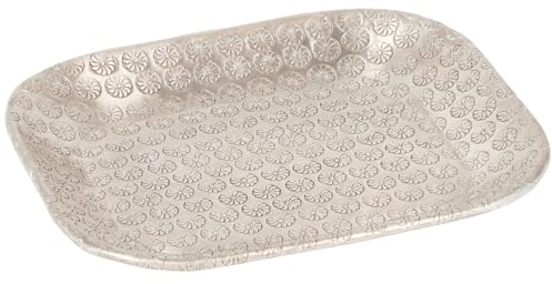 MARRAKESCH Janshir Plateau de service carré en aluminium 21 cm Argenté Design scandinave