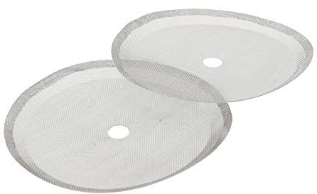 VILLFUL Filtres à Café en Maille Inox 304 10 Cm pour Cafetière à Piston, Accessoires de Rechange pour Théière, Lot de 2 Filtres Réutilisables pour Usage Quotidien