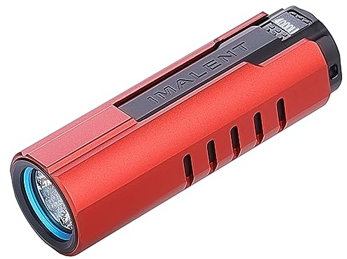 IMALENT LD70 Mini Rechargeable EDC Torch, 4,000 Lumens, 203m Beam, OLED Display, Six Brightness Levels, IPX-8 Waterproof (Red)