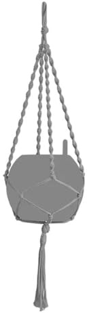 Lechuza-Zubehör Makramee-Aufhängung Boho 90 cm grau aus Baumwolle | 13933