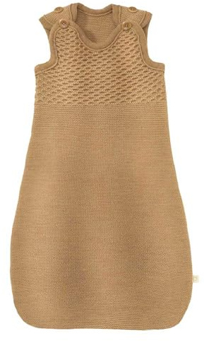 TRÄGER-Schlafsack Baby & Kleinkind - 100% Bio-Merino, TOG 1.7 – atmungsaktiv - Unisex Gr. 60 cm & 75 cm - nachhaltig & fair - für Sommer & Winter - Made in Germany | Karamell Gr. 2 (75 cm)