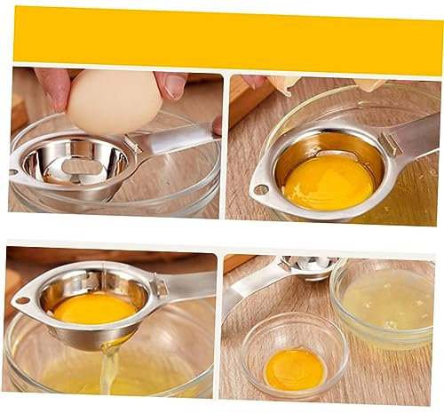 Zerodeko Egg Yolk Separator and White Yolk Filter 3pcs Stainless Steel Cooking Divider Kitchen Gadget for Baking and Food Preparation