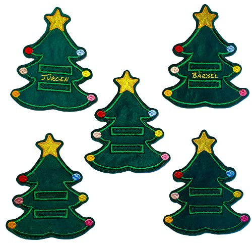 Besteckhalter Filz Weihnachtsbaum personalisiert – Bestecktasche mit Name – Tischdeko Weihnachten – Besteckhülle Tanne – Geschenk Weihnachtsdeko Handmade – Set oder Einzelstück