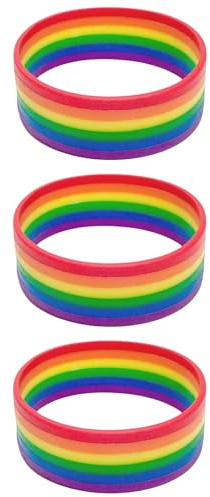 Butler & Grace Homosexuell LGBT Silikon Armband Regenbogen 202mm