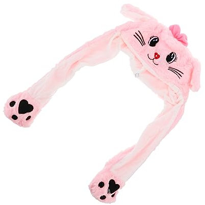 VICASKY 1stück Lustige Plüsch Hasenohren Mit Beweglichen Ohren Für Halloween Cosplay Und Partys Bequemer Und Warmer Hut Für Erwachsene