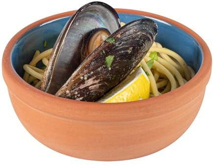 Restaurantware Terracotta Cazuela Bowls 10 Pack of 5 oz Durable Rustic Serving Dish Glazed Oven-Safe Bowl Freezer-Safe Tapas Dish Microwave-Safe Dishwasher-Safe