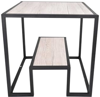 XBDLYQBD Quadratische Couchtische, Beistelltisch für Sofas, 2-stufiger Akzent-Teetisch mit Metallrahmen für Wohnzimmer, Schlafzimmer, Büro