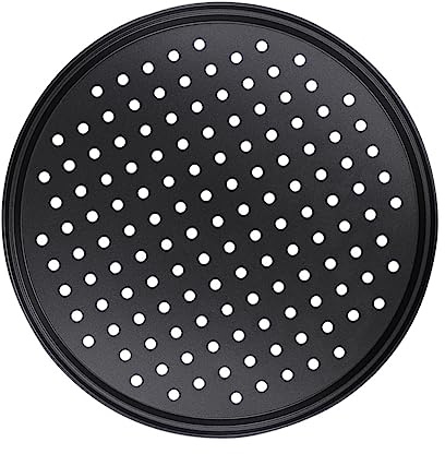 NAMOARLY Plaque à Pizza Perforée Acier Au Antiadhésive Moule à Pâtisserie Four Pour Cuisson Uniforme Et Croûte Croustillante Plateau De Cuisson Multi-usage Pour Pizza Et Gâteaux